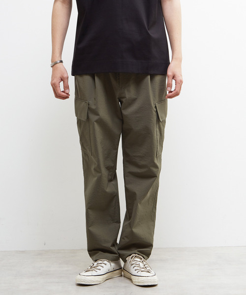 MEN'S MELROSE（メンズメルローズ）の「ミニリップクールドッツリラックステーパードカーゴパンツ（カーゴパンツ・メンズ・カーキ/チャコールグレー・2/3/4）」の3枚目の写真