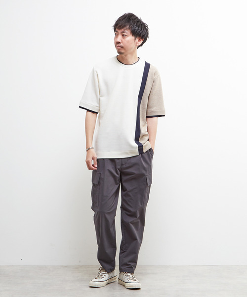 MEN'S MELROSE（メンズメルローズ）の「ミニリップクールドッツリラックステーパードカーゴパンツ（カーゴパンツ・メンズ・カーキ/チャコールグレー・2/3/4）」の21枚目の写真