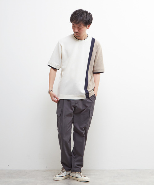 MEN'S MELROSE（メンズメルローズ）の「ミニリップクールドッツリラックステーパードカーゴパンツ（カーゴパンツ・メンズ・カーキ/チャコールグレー・2/3/4）」の22枚目の写真