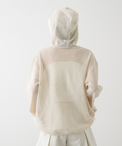 SENSE OF PLACE by URBAN RESEARCH（センスオブプレイスバイアーバンリサーチ）の「フーデットメッシュトップ（その他トップス・レディース・アイボリー/ブラック/ブラウン・ONE）」の13枚目の写真