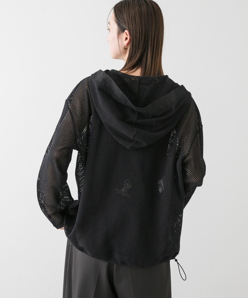 SENSE OF PLACE by URBAN RESEARCH（センスオブプレイスバイアーバンリサーチ）の「フーデットメッシュトップ（その他トップス・レディース・アイボリー/ブラック/ブラウン・ONE）」の17枚目の写真