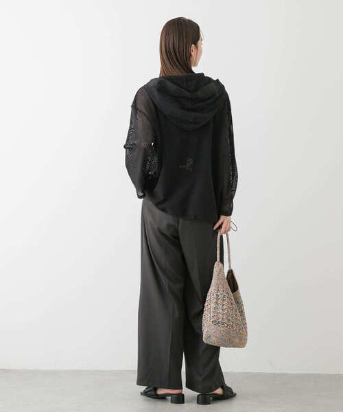 SENSE OF PLACE by URBAN RESEARCH（センスオブプレイスバイアーバンリサーチ）の「フーデットメッシュトップ（その他トップス・レディース・アイボリー/ブラック/ブラウン・ONE）」の22枚目の写真