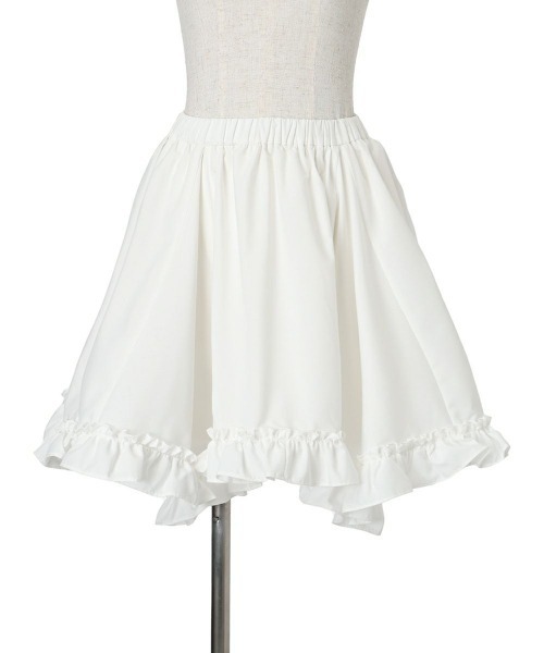 F i.n.t(フィント)の「フリル使いランダムヘムミニスカート/ fint フィント(スカート・レディース・ブラック/オフホワイト・FREE)」の16枚目の写真