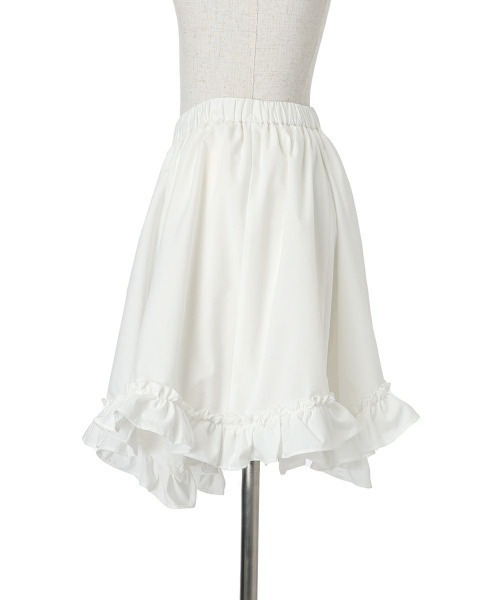 F i.n.t(フィント)の「フリル使いランダムヘムミニスカート/ fint フィント(スカート・レディース・ブラック/オフホワイト・FREE)」の8枚目の写真