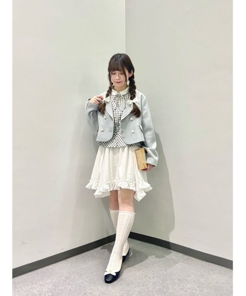 【新品、未使用】ランダムヘムミニスカート（完売商品） セール】フリル使いランダムヘムミニスカート/ fint フィント