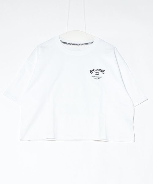 BILLABONG(ビラボン)の「ビラボン BILLABONG SQUARE LOGO LOOSE CROPPED TEE サーフ 半袖Tシャツ(Tシャツ/カットソー・レディース・ホワイト×ブラック/ブラック/ブラック×ブルー・M/L)」の1枚目の写真