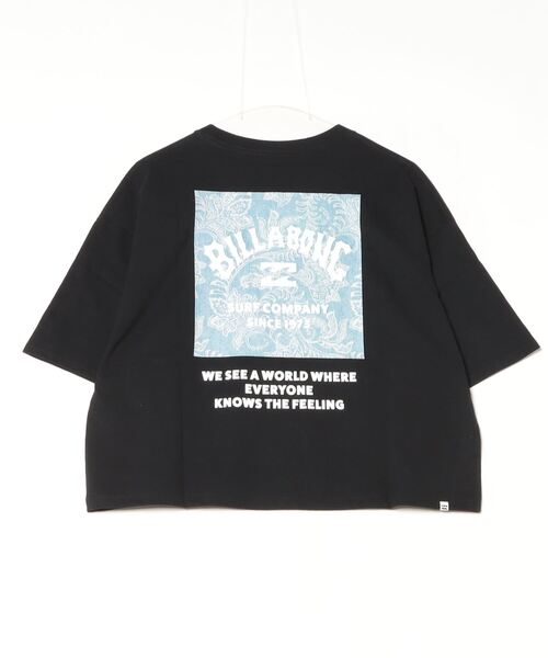 BILLABONG(ビラボン)の「ビラボン BILLABONG SQUARE LOGO LOOSE CROPPED TEE サーフ 半袖Tシャツ(Tシャツ/カットソー・レディース・ホワイト×ブラック/ブラック/ブラック×ブルー・M/L)」の6枚目の写真