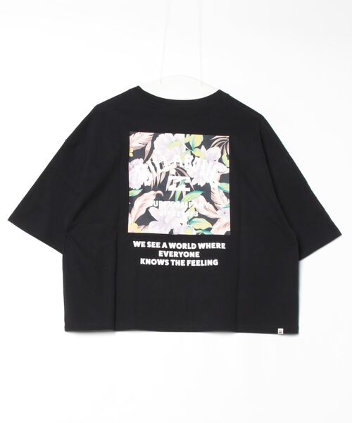 BILLABONG(ビラボン)の「ビラボン BILLABONG SQUARE LOGO LOOSE CROPPED TEE サーフ 半袖Tシャツ(Tシャツ/カットソー・レディース・ホワイト×ブラック/ブラック/ブラック×ブルー・M/L)」の5枚目の写真