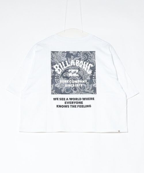 BILLABONG(ビラボン)の「ビラボン BILLABONG SQUARE LOGO LOOSE CROPPED TEE サーフ 半袖Tシャツ(Tシャツ/カットソー・レディース・ホワイト×ブラック/ブラック/ブラック×ブルー・M/L)」の4枚目の写真