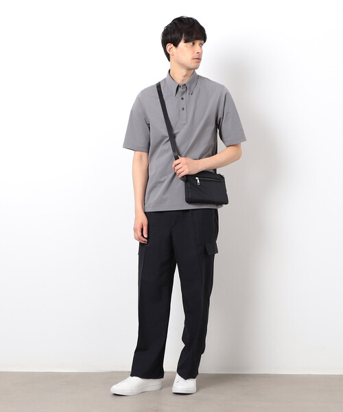 COMME CA ISM（コムサイズム）の「【セットアップ対応】リネンライク ポリエステル リラックス ワイドカーゴパンツ（カーゴパンツ・メンズ・ベージュ/カーキ/ブラック・LARGE/MEDIUM）」の10枚目の写真