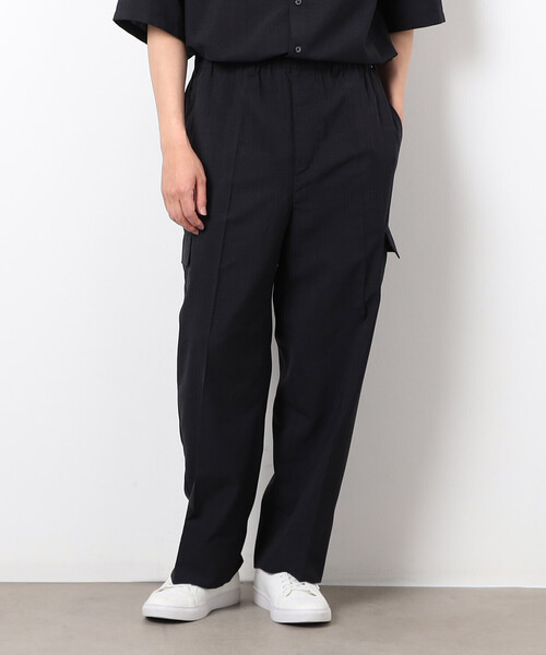 COMME CA ISM（コムサイズム）の「【セットアップ対応】リネンライク ポリエステル リラックス ワイドカーゴパンツ（カーゴパンツ・メンズ・ベージュ/カーキ/ブラック・LARGE/MEDIUM）」の16枚目の写真