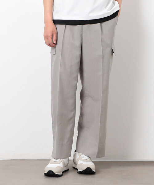 COMME CA ISM（コムサイズム）の「【セットアップ対応】リネンライク ポリエステル リラックス ワイドカーゴパンツ（カーゴパンツ・メンズ・ベージュ/カーキ/ブラック・LARGE/MEDIUM）」の11枚目の写真