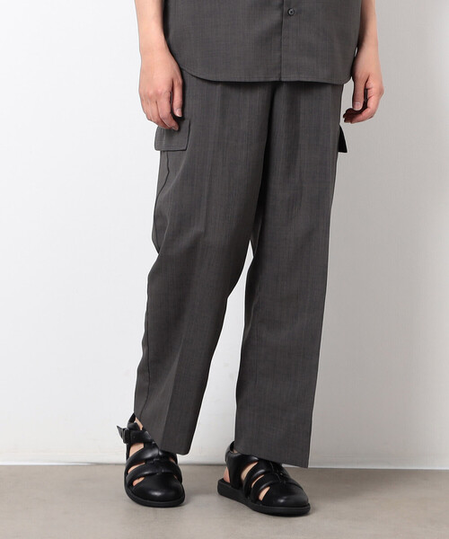 COMME CA ISM（コムサイズム）の「【セットアップ対応】リネンライク ポリエステル リラックス ワイドカーゴパンツ（カーゴパンツ・メンズ・ベージュ/カーキ/ブラック・LARGE/MEDIUM）」の20枚目の写真