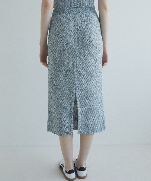 LE CIEL BLEU(ルシェルブルー)の「ツイードメランジニットスカート / Tweed Melange Knit Skirt(スカート・レディース・グレー/ブルー・36)」の11枚目の写真