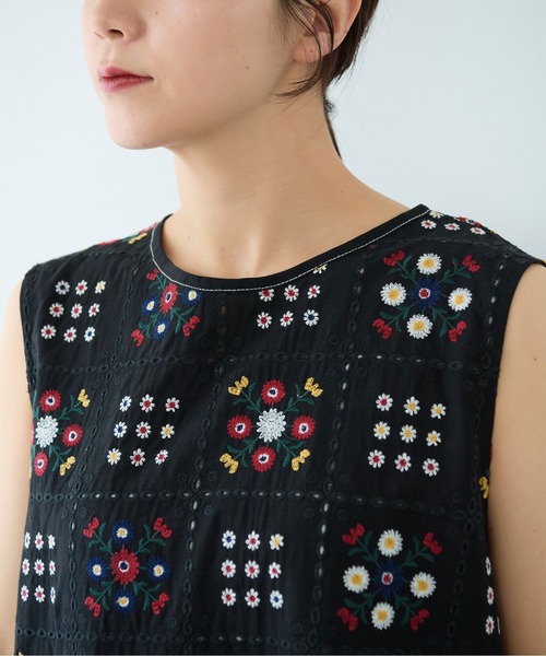 yuni（ユニ　）の「eyelet embroidely sleeveless ワンピース（ワンピース・レディース・その他/ホワイト/ブラック/アイボリー・FREE）」の11枚目の写真