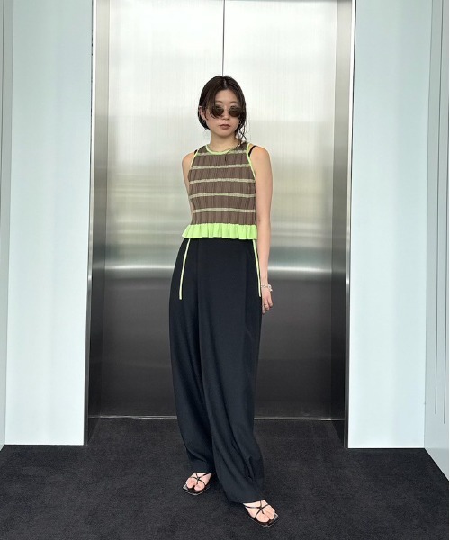 MEDI WIDE TUCK BONTAN PANTS（その他パンツ）｜Ameri（アメリ