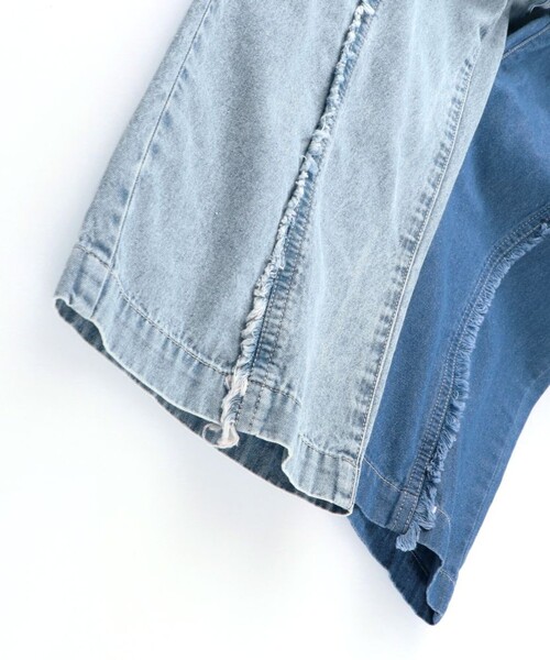 EDWIN（エドウィン）の「【Ou? by EDWIN】デニムフリンジイージーパンツ（デニムパンツ・キッズ・サックスブルー/ブルー・90/120/150/100/110/130/140）」の12枚目の写真