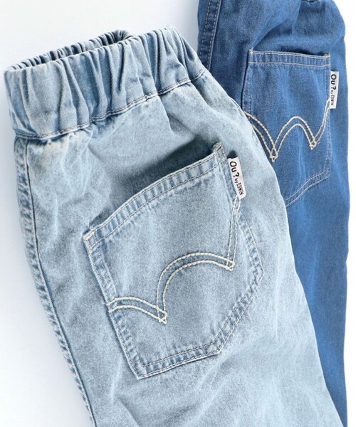 EDWIN（エドウィン）の「【Ou? by EDWIN】デニムフリンジイージーパンツ（デニムパンツ・キッズ・サックスブルー/ブルー・90/120/150/100/110/130/140）」の13枚目の写真