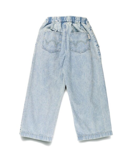 EDWIN（エドウィン）の「【Ou? by EDWIN】デニムフリンジイージーパンツ（デニムパンツ・キッズ・サックスブルー/ブルー・90/120/150/100/110/130/140）」の5枚目の写真