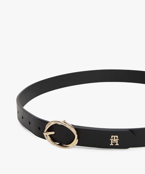 TOMMY HILFIGER(トミーヒルフィガー)の「THモノグラムベルト(ベルト・レディース・ブラック/アイボリー・75cm)」の7枚目の写真