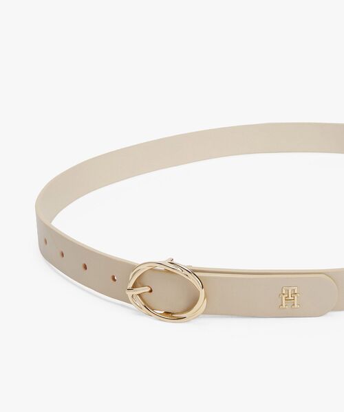 TOMMY HILFIGER(トミーヒルフィガー)の「THモノグラムベルト(ベルト・レディース・ブラック/アイボリー・75cm)」の4枚目の写真