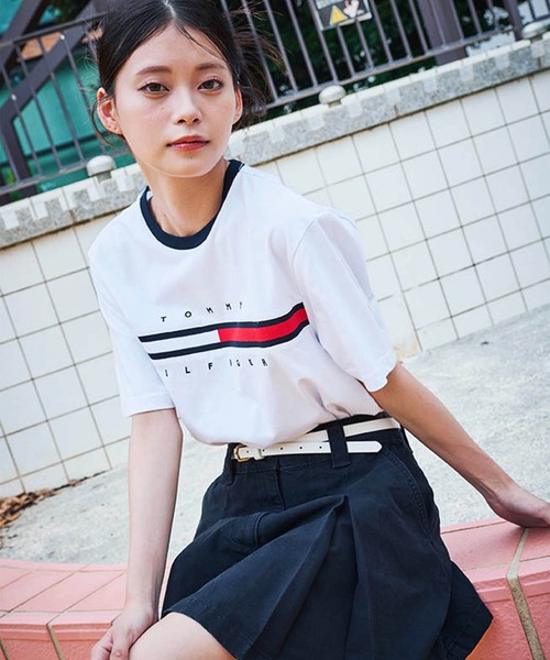 TOMMY HILFIGER(トミーヒルフィガー)の「THモノグラムベルト(ベルト・レディース・ブラック/アイボリー・75cm)」の20枚目の写真