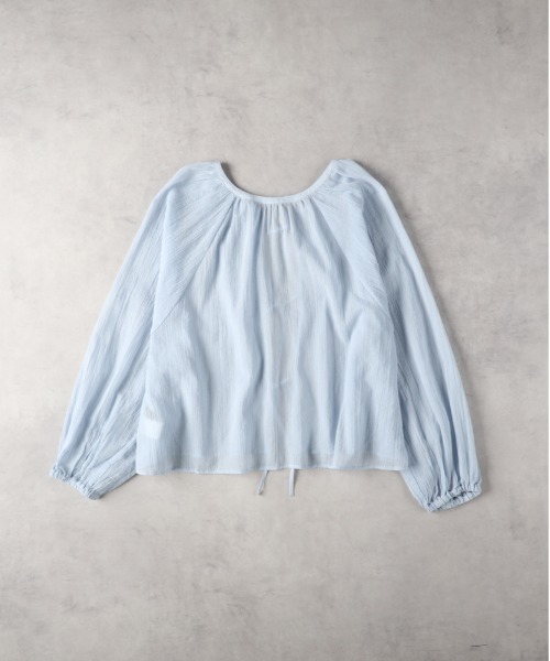 HONEYSUCKLE ROSE（ハニーサックルローズ）の「【HONEYSUCKLE ROSE】2WAYリボンブラウス（シャツ/ブラウス・レディース・オフホワイト/ブルー/ダークグレー・M/L）」の12枚目の写真