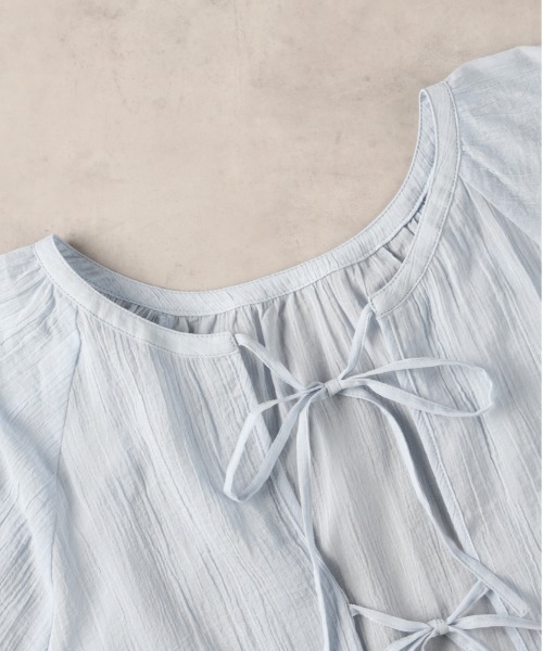 HONEYSUCKLE ROSE（ハニーサックルローズ）の「【HONEYSUCKLE ROSE】2WAYリボンブラウス（シャツ/ブラウス・レディース・オフホワイト/ブルー/ダークグレー・M/L）」の13枚目の写真