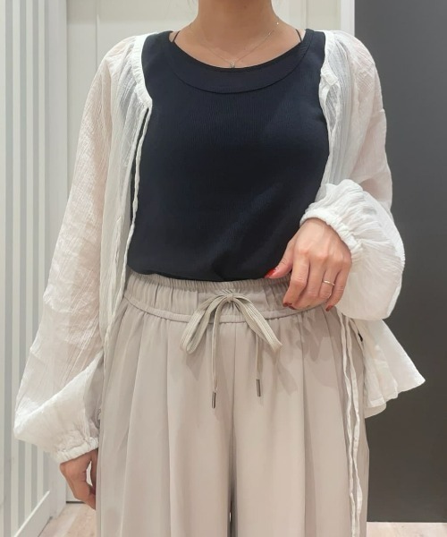 HONEYSUCKLE ROSE（ハニーサックルローズ）の「【HONEYSUCKLE ROSE】2WAYリボンブラウス（シャツ/ブラウス・レディース・オフホワイト/ブルー/ダークグレー・M/L）」の20枚目の写真