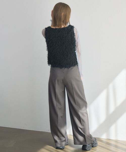 RETRO GIRL（レトロガール）の「フェザーヤーンベスト（ベスト・レディース・ブラック/ライトグレー/ナチュラル・FREE）」の19枚目の写真