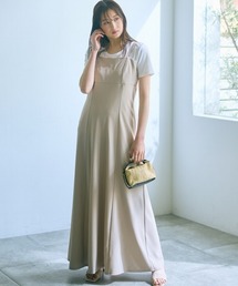 slattgir | 高身長　カットジョーゼットキャミソールワンピース（トールサイズ）Essenave≪動画あり≫(ワンピース)