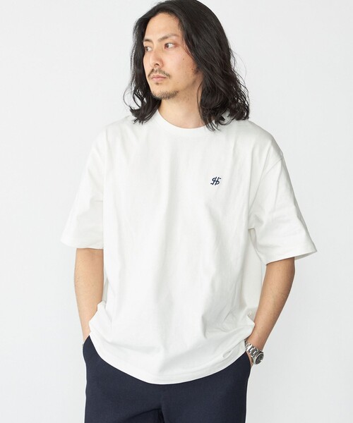 SHIPS(シップス)の「SHIPS: スクリーンスターズ ガーメントダイ ワンポイント Tシャツ(Tシャツ/カットソー・メンズ・ホワイト/パープル/ブラック/コバルトブルー・X-LARGE/LARGE/MEDIUM/SMALL)」の2枚目の写真