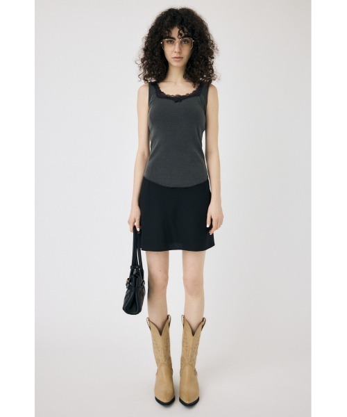 MOUSSY(マウジー)の「BIAS ミニスカート(スカート・レディース・ブルー系その他/ブラック・1/2)」の6枚目の写真