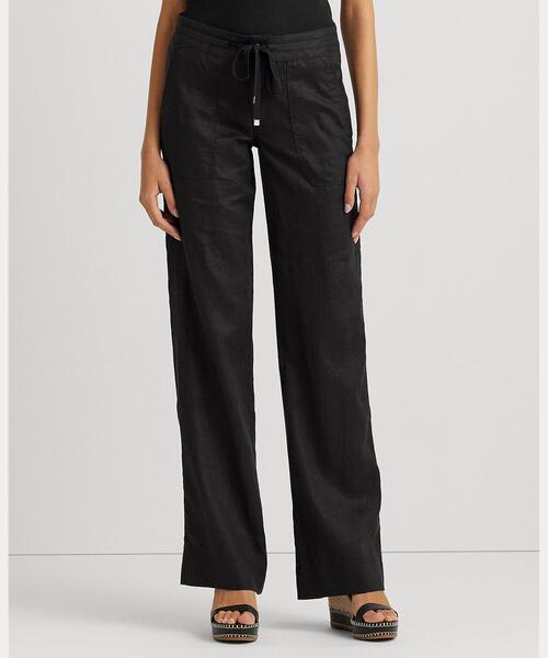 LAUREN RALPH LAUREN（ローレン ラルフ ローレン）の「リネン ワイドレッグ パンツ（その他パンツ・レディース・ブラック系1・8/6/4/0/2/00）」の3枚目の写真