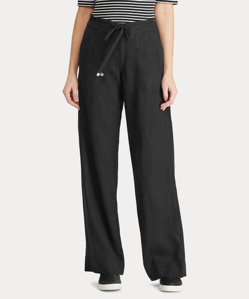 LAUREN RALPH LAUREN（ローレン ラルフ ローレン）の「リネン ワイドレッグ パンツ（その他パンツ・レディース・ブラック系1・8/6/4/0/2/00）」の4枚目の写真