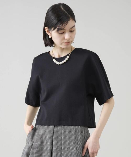 Tiara（ティアラ）の「ボクシーショートトップス（Tシャツ/カットソー・レディース・ブラック/ホワイト/イエロー・FREE）」の9枚目の写真