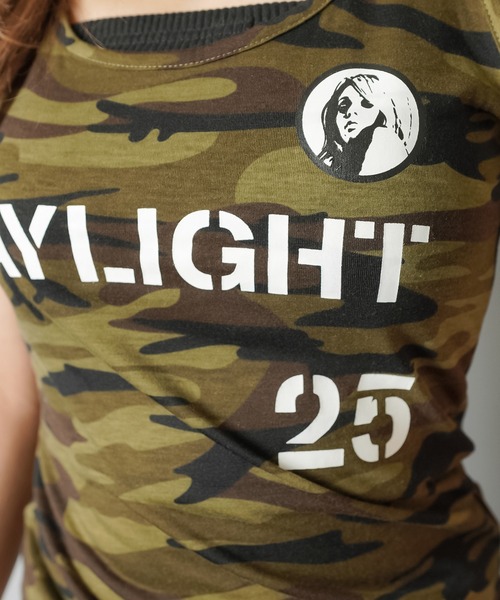 SPINNS（スピンズ）の「タンクトップ/ガールロゴ（タンクトップ・レディース・オフホワイト/ブラック/カモフラージュ・ONESIZE）」の12枚目の写真