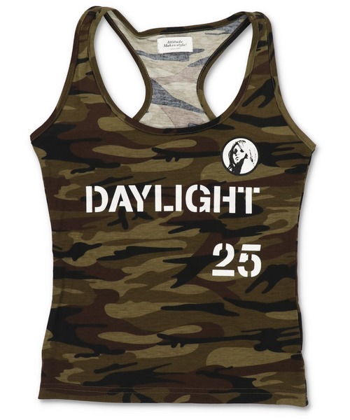 SPINNS（スピンズ）の「タンクトップ/ガールロゴ（タンクトップ・レディース・オフホワイト/ブラック/カモフラージュ・ONESIZE）」の22枚目の写真