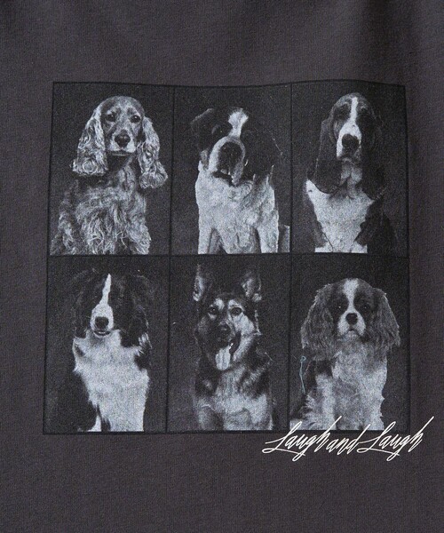 FREAK'S STORE(フリークスストア)の「限定展開 フォト 6 DOG プリント BIG 半袖 Tシャツ(Tシャツ/カットソー・レディース・ライトグレー/ブラック/オフホワイト・フリ-)」の22枚目の写真