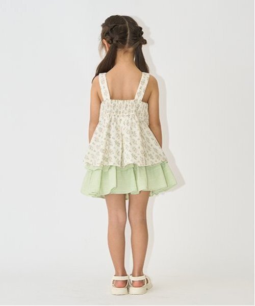 Lycee mine(リセマイン)の「柄アソートペプラムキャミソール【子供服】【キッズ】【女の子】(タンクトップ・キッズ・エメラルド/アイボリー/サックスブルー/クリーム/ラベンダー/ピンク・140cm/130cm/100cm/120cm/110cm/150cm)」の7枚目の写真