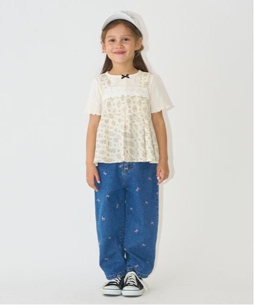 Lycee mine(リセマイン)の「柄アソートペプラムキャミソール【子供服】【キッズ】【女の子】(タンクトップ・キッズ・エメラルド/アイボリー/サックスブルー/クリーム/ラベンダー/ピンク・140cm/130cm/100cm/120cm/110cm/150cm)」の8枚目の写真