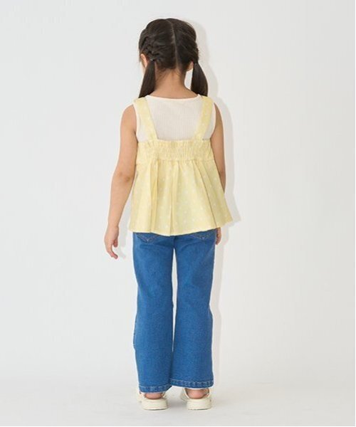 Lycee mine(リセマイン)の「柄アソートペプラムキャミソール【子供服】【キッズ】【女の子】(タンクトップ・キッズ・エメラルド/アイボリー/サックスブルー/クリーム/ラベンダー/ピンク・140cm/130cm/100cm/120cm/110cm/150cm)」の22枚目の写真