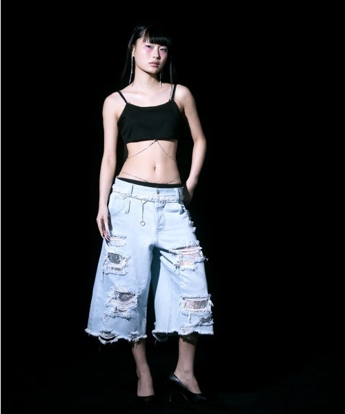neith.(ネイス)の「neith./ネイス/Denim Lingerie Half Pants(デニムパンツ・レディース・ライトブルー/ダークブルー・FREE)」の6枚目の写真