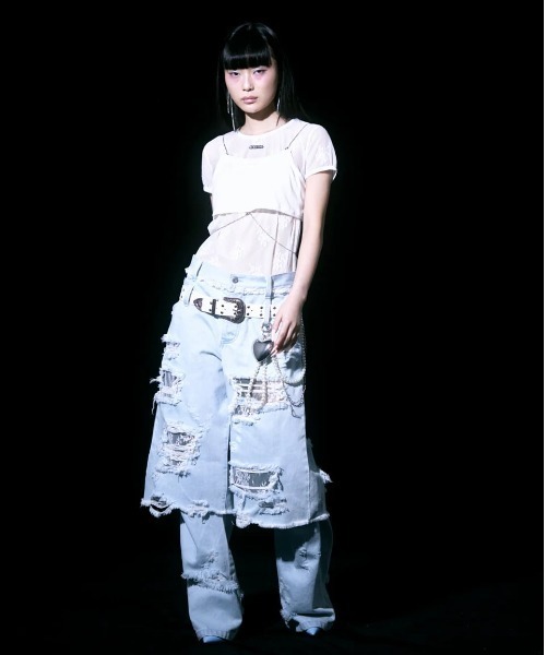 neith.(ネイス)の「neith./ネイス/Denim Lingerie Half Pants(デニムパンツ・レディース・ライトブルー/ダークブルー・FREE)」の11枚目の写真