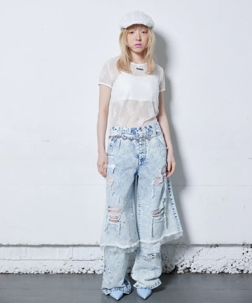 neith.(ネイス)の「neith./ネイス/Denim Lingerie Half Pants(デニムパンツ・レディース・ライトブルー/ダークブルー・FREE)」の21枚目の写真
