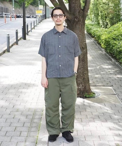 B:MING by BEAMS（ビーミングバイビームス）の「スモールチェック ハーフスリーブ シャツ（シャツ/ブラウス・メンズ・オレンジ/チャコールグレー・XL/L/M/S）」の3枚目の写真