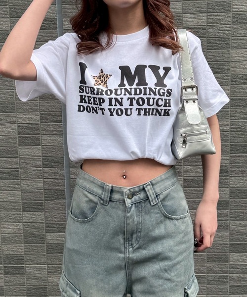 fiere(フィエール)の「ILOVEMY半袖Tシャツ(Tシャツ/カットソー・レディース・ホワイト/A/B/C/D/E/F/G・MEDIUM/LARGE/SMALL/X-LARGE/X-SMALL)」の2枚目の写真