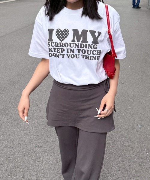 fiere(フィエール)の「ILOVEMY半袖Tシャツ(Tシャツ/カットソー・レディース・ホワイト/A/B/C/D/E/F/G・MEDIUM/LARGE/SMALL/X-LARGE/X-SMALL)」の3枚目の写真