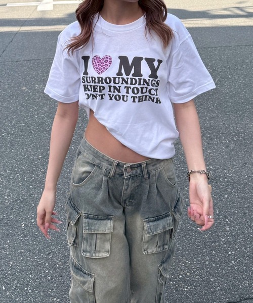 fiere(フィエール)の「ILOVEMY半袖Tシャツ(Tシャツ/カットソー・レディース・ホワイト/A/B/C/D/E/F/G・MEDIUM/LARGE/SMALL/X-LARGE/X-SMALL)」の5枚目の写真