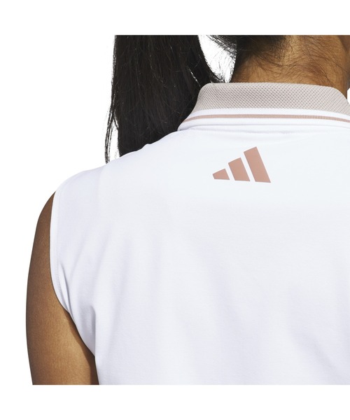ポロシャツ ポロ ビヨンド ザ コース ルーズ ツイストニット ツーボタン ノースリーブポロ「adidas Golf/アディダスゴルフ」 レディース ビヨンド ザ コース ルーズ ツイストニット ツーボタン